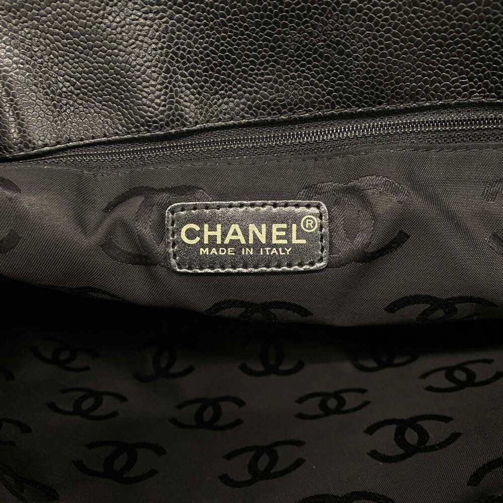 CHANEL Black Caviar Leather Tote Bag - Picture 5 of 10